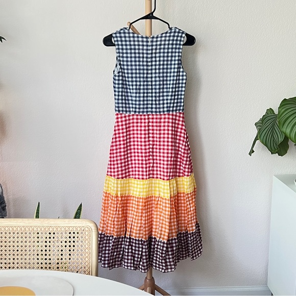 Uniqlo x JW ANDERSON Gingham Tiered Midi Dress - Picture 2 of 2